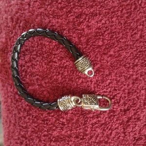 Brighton black leather bracelet